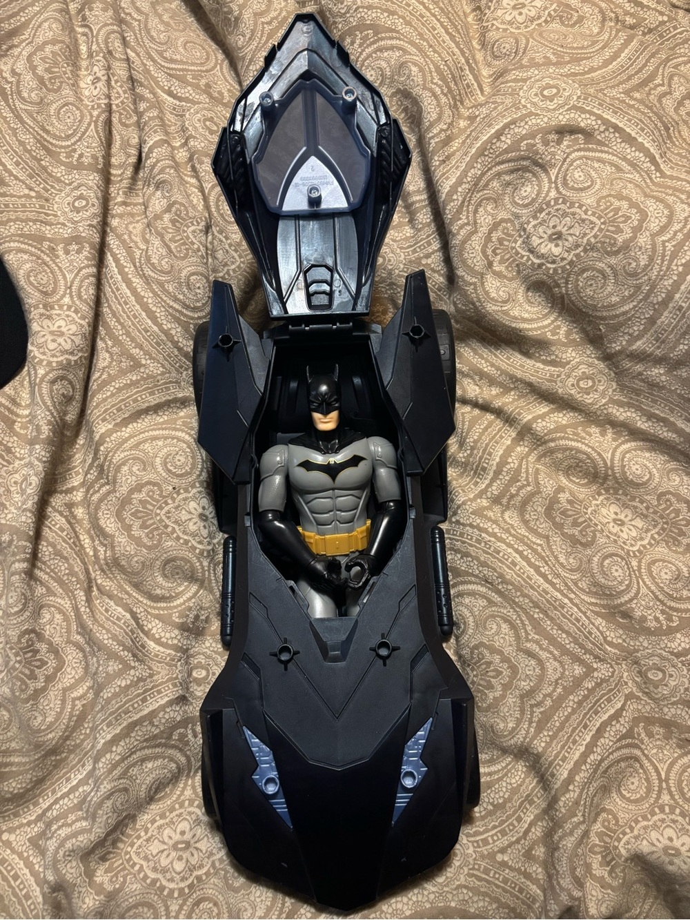 Batman Action Figure with Black Batmobile Playset - Black/Gray